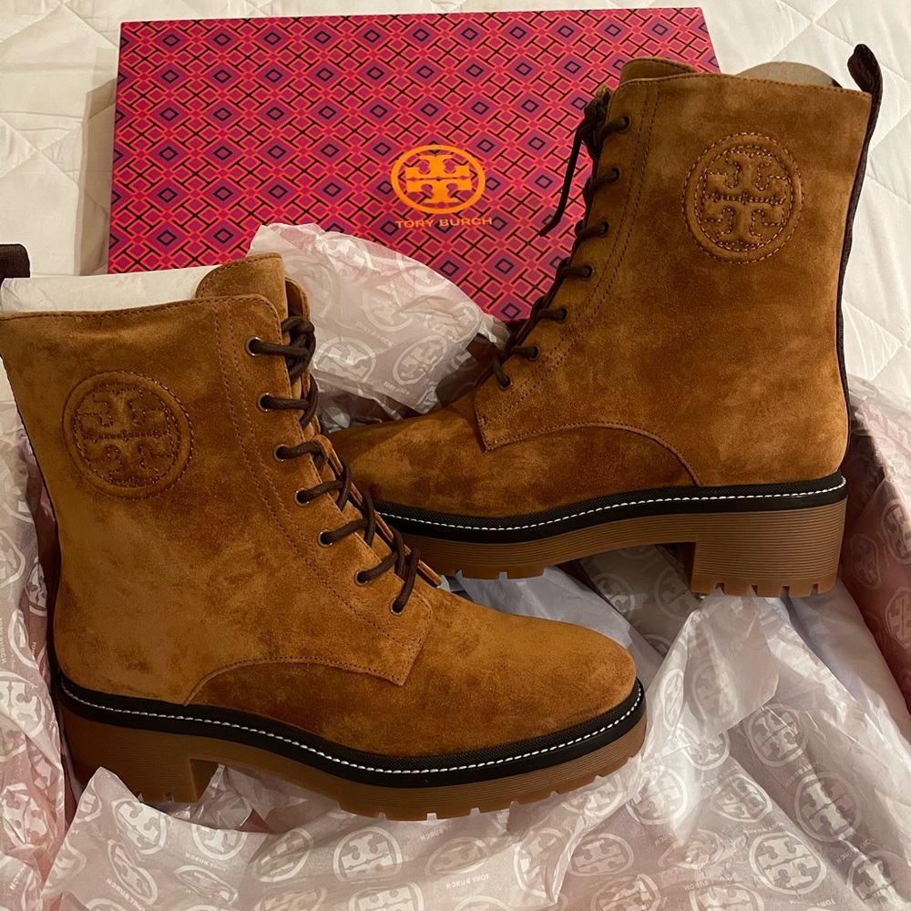 Tory Burch Lace Up Boots